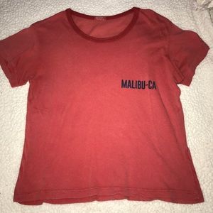 Brandy Melville red malibu top